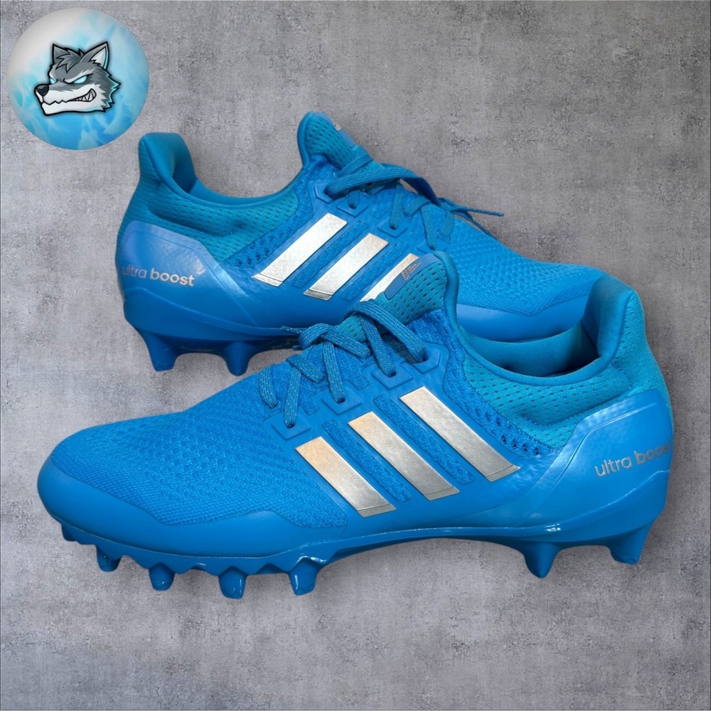 Adidas Ultraboost Cleat Men's Blue Silver Football Cleats JP7412 Men's Sz 14 - Picture 2 of 5